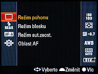 základní zobrazení nabídky