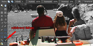 "maskování" dočasné vrstvy