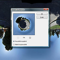 filtr "polární souřadnice" vytvoří planetku filtr "polární souřadnice" vytvoří planetku