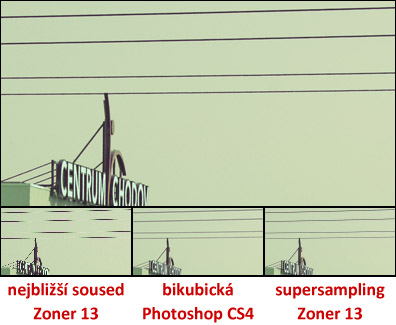 Metody zmenšení s různými výsledky Metody zmenšení s různými výsledky