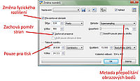 Možnosti změny rozměrů v Zoner 13