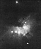 První fotografie velké mlhoviny v souhvězdí Orion ze dne 30.9.1880