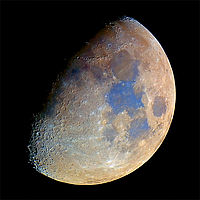 "Barevný" Měsíc | (c) Martin Myslivec, foto.astronomy.cz "Barevný" Měsíc