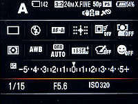 Zobrazení funkcí pouze na LCD