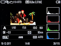 Zobrazení s histogramem