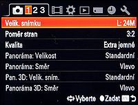 Zobrazení karet menu