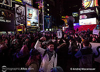 Davy na Times square v prosinci 2011