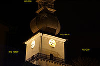 Ukázka šumu na malé fotografii