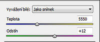 Photoshop - vyvážení bílé v RAW
