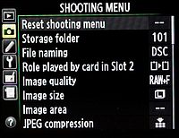nastavení pro fotografování nastavení pro fotografování