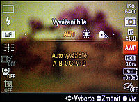 Nastavení vyvážení bílé