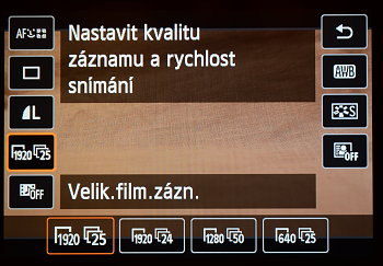 Nastavení videa v režimu živého náhledu | (c) Petr Koritina Nastavení videa v režimu živého náhledu
