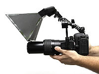 V případě zvětšení 5:1 velmi snadno posunete difuzér na úplný konec objektivu.