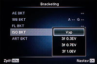 Bracketing ISO