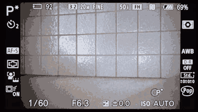 Info při fotografování