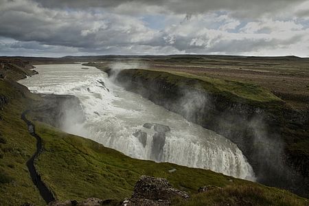 Zlatý vodopád Gullfoss