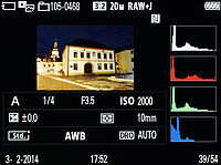 Zobrazení s histogramem
