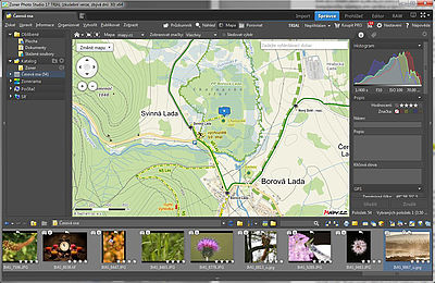 poloha fotografie v turistické mapě