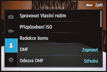 Vlastní režim - některé položky bych tam rozhodně nehledal