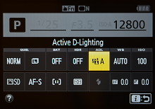 Editace parametrů po stisku "i"