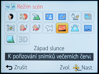 Scénické režimy